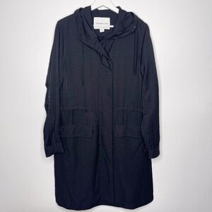 COLDWATER CREEK Black Hooded Anorak Jacket